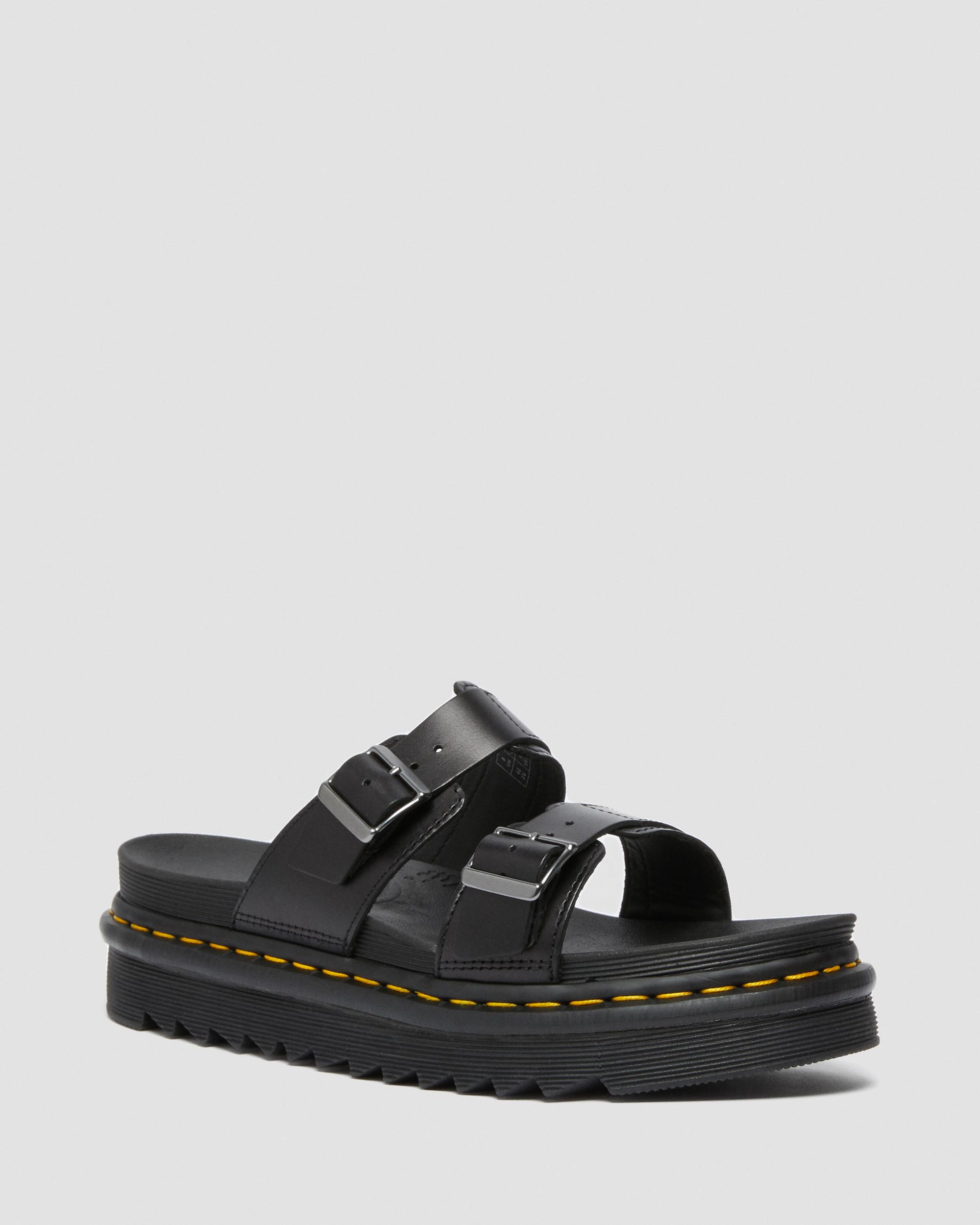 Myles Brando Leather Buckle Slide Sandals | Dr Martens (UK)