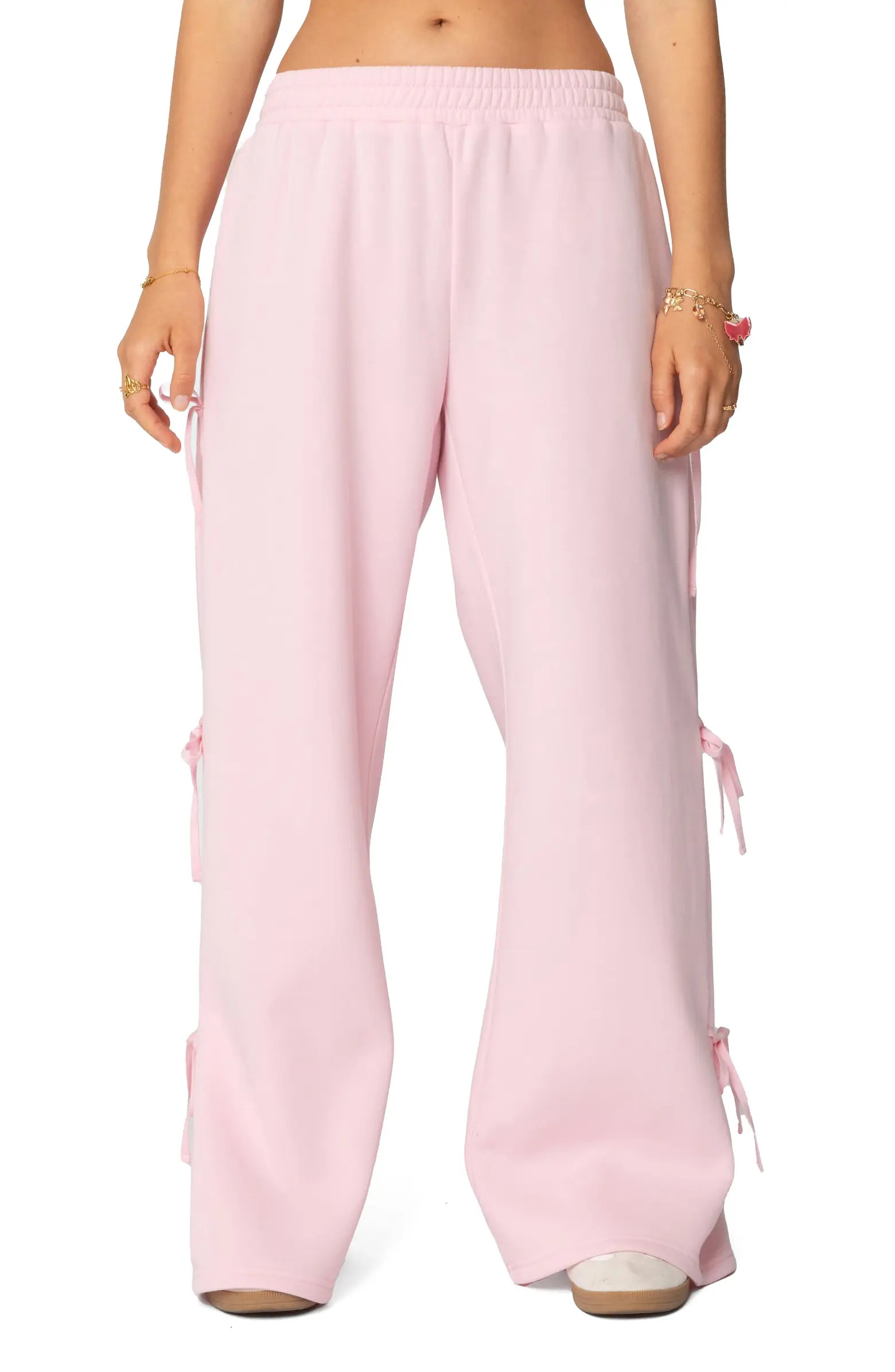 Claudette Bow Wide Leg Sweatpants | Nordstrom