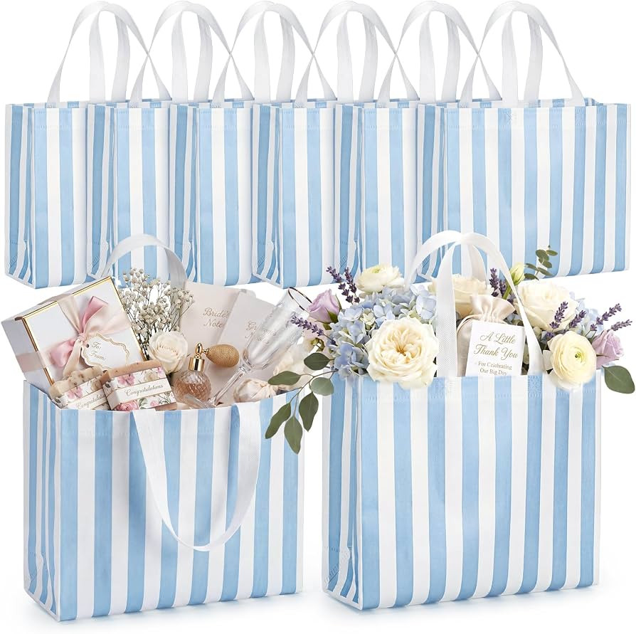 Kacctyen 8 Pcs Last Toast on The Coast Gift Bags with Handles Bridesmaid Proposal Gift Bags Bulk ... | Amazon (US)