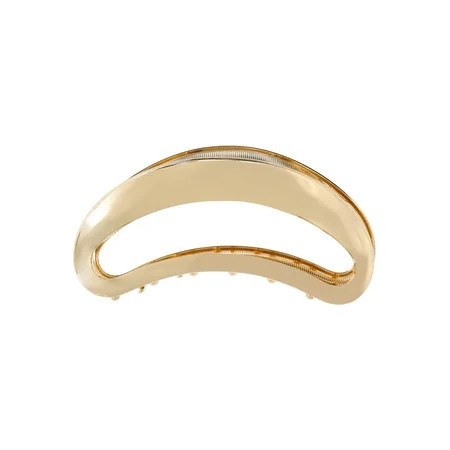 Time and Tru Women's Large Hair Claw Clip, Goldtone | Walmart (US)