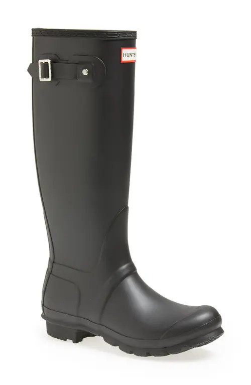 Hunter Original Tall Waterproof Rain Boot in Black at Nordstrom, Size 6 | Nordstrom