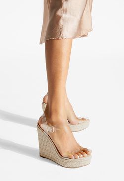 Karyssa Clear Strap Wedge | ShoeDazzle