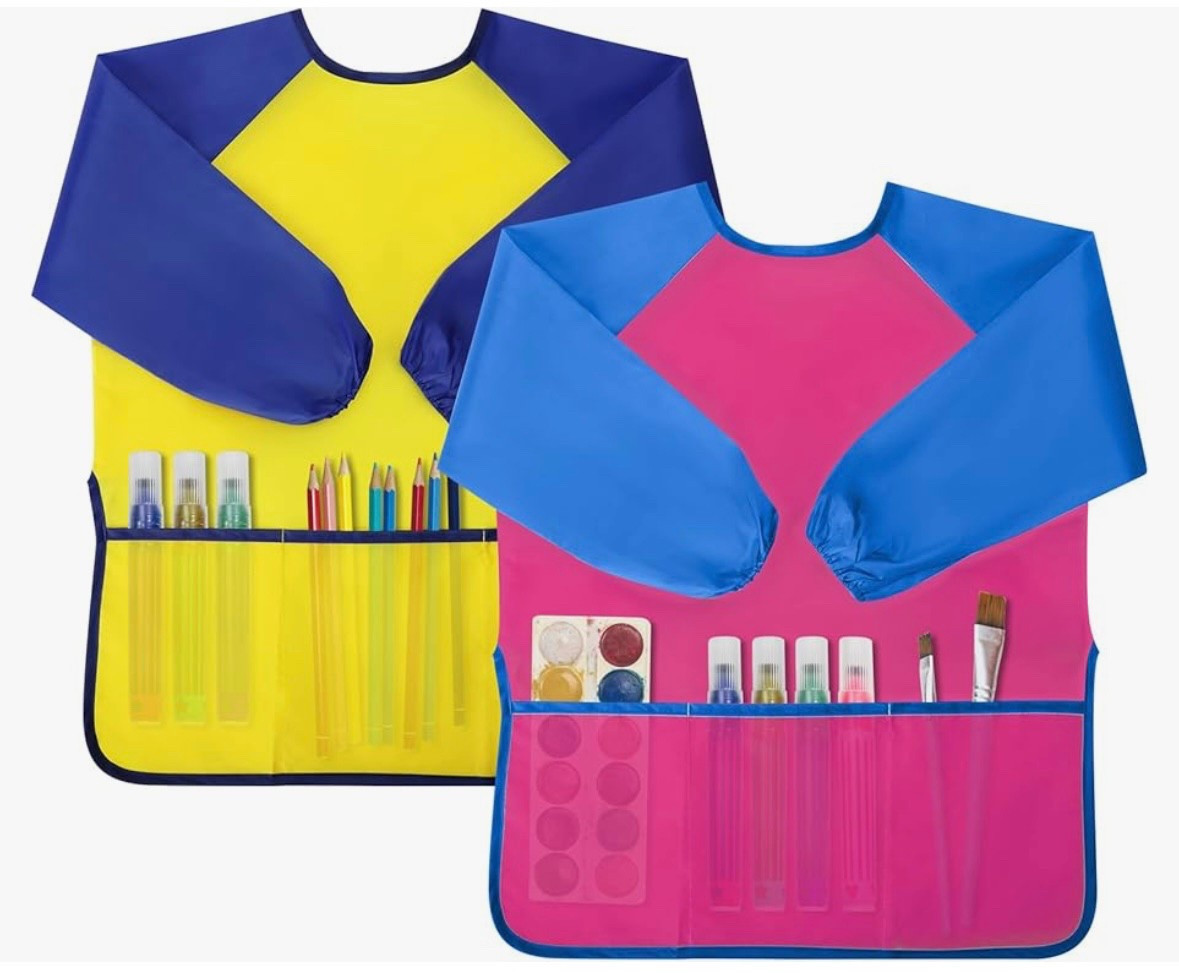The weathers not quite consistent yet so I need to refresh some paint for the kids and found these great smocks to perfect their clothes for crafting days! An ABC coloring book was also added to cart because we try to learn a new letter and sight words every month. Can’t wait to create some new artwork with my toddlers for spring!

#LTKFamily #LTKKids #LTKHome