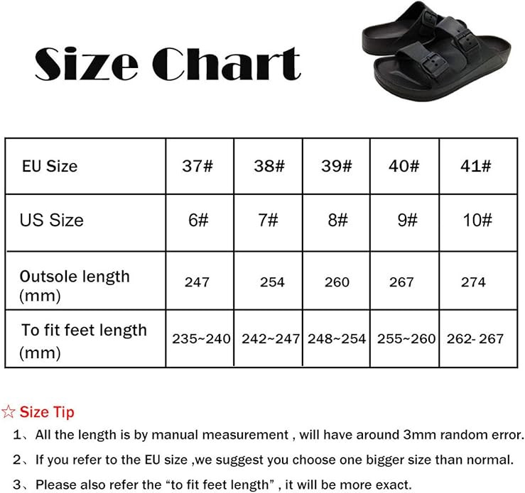 FUNKYMONKEY Women's Comfort Slides Double Buckle Adjustable EVA Flat Sandals | Amazon (US)