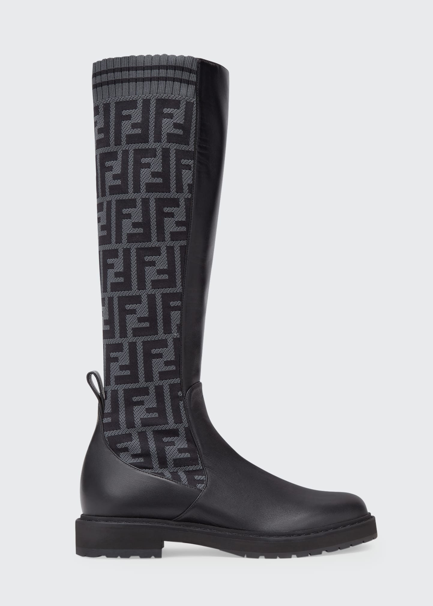Rockoko FF Tall Leather-Sock Boots | Bergdorf Goodman