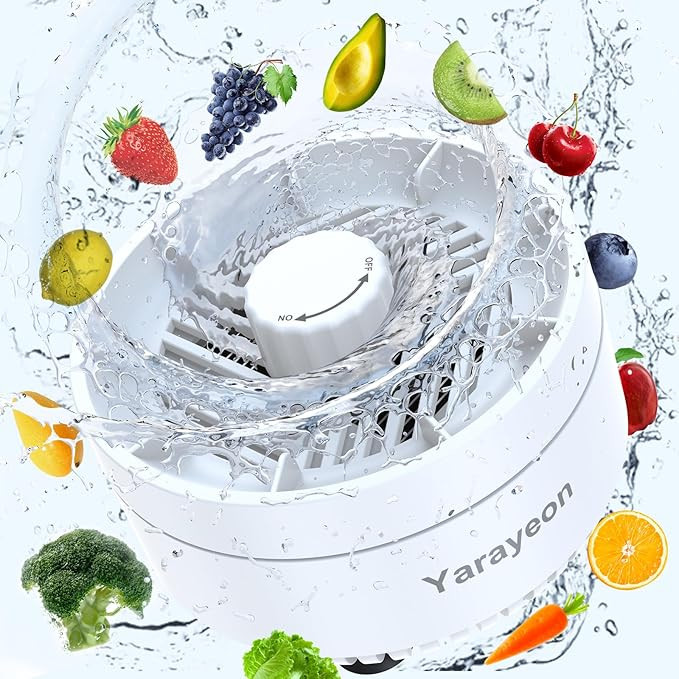 Fruit and Vegetable Washing Machine，Fruit Cleaner Spinner Device in Water，Fruit and Vegetable... | Amazon (US)
