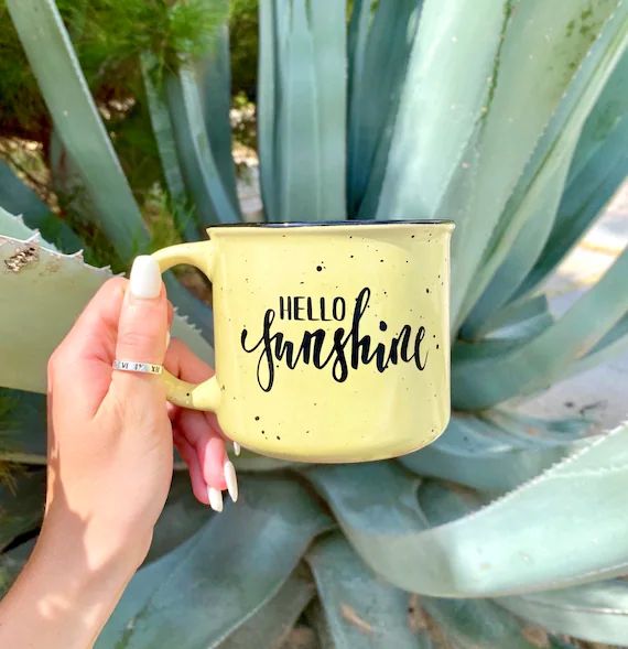 Hello Sunshine Campfire Coffee Mug Good Morning Sunshine | Etsy | Etsy (US)