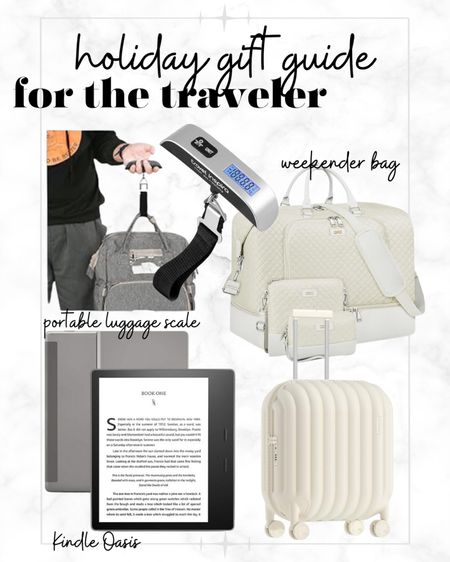The perfect holiday gift guide for traveling! Luggage and bags for less! 
Weekender bag 
Kindle oasis 

#LTKHoliday #LTKGiftGuide #LTKtravel