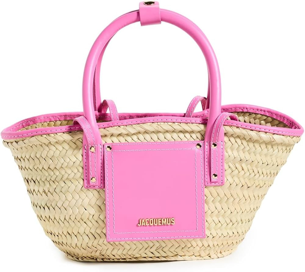 Amazon.com: Jacquemus Women's Le Petit Panier Soli Tote, Neon Pink, One Size : Luxury Stores | Amazon (US)