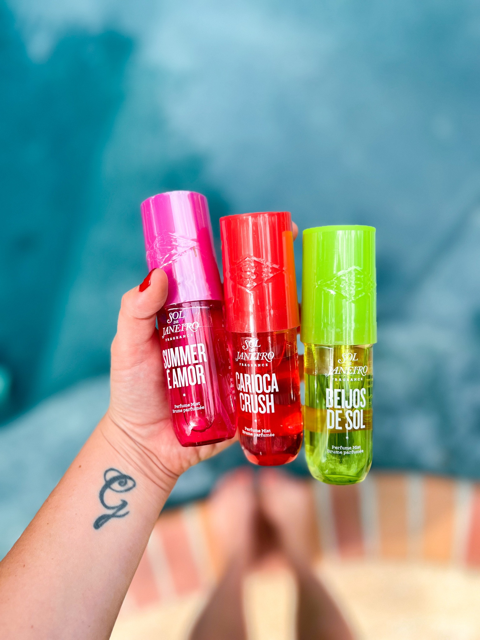 Smells like summer! I love all three of them!! But my most favorite is Beijos de sol!! Love the coconut 🥥 tones! OLÁ SUMMER | LIMITED EDITION PERFUME MIST TRIO
AN EXCLUSIVE 3-MIST CAPSULE COLLECTION THAT STRIKES UP THE SUNNIEST FEELINGS

Brazilian Bum Bum Jet Set - travel must have!! 

#soldejaneiro #perfume #summer 

#LTKFindsUnder100 #LTKSeasonal #LTKBeauty