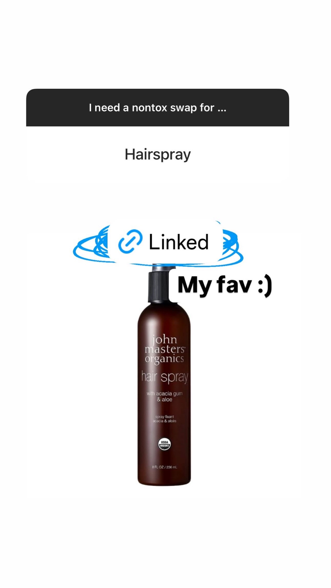 Nontox hair spray 

#LTKFindsUnder50 #LTKBeauty #LTKStyleTip