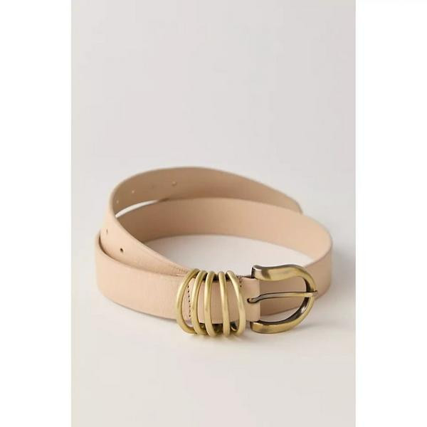 Women's Free People Rori Leather Belt Medium Cream | Scheels Sports