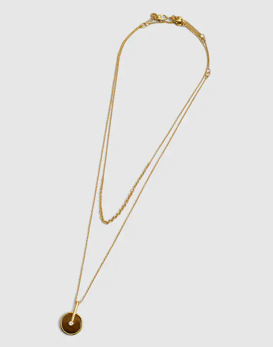 Two-Pack Stone Inlay Coin Necklace Set | Madewell