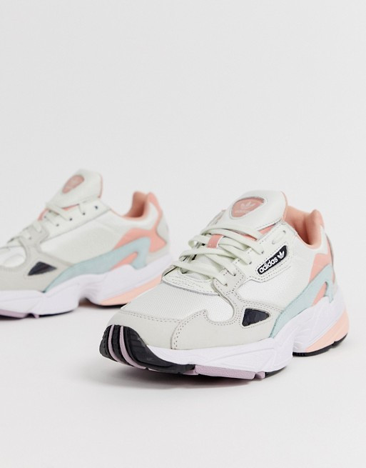 adidas Originals Falcon sneakers in cream and pink | ASOS US