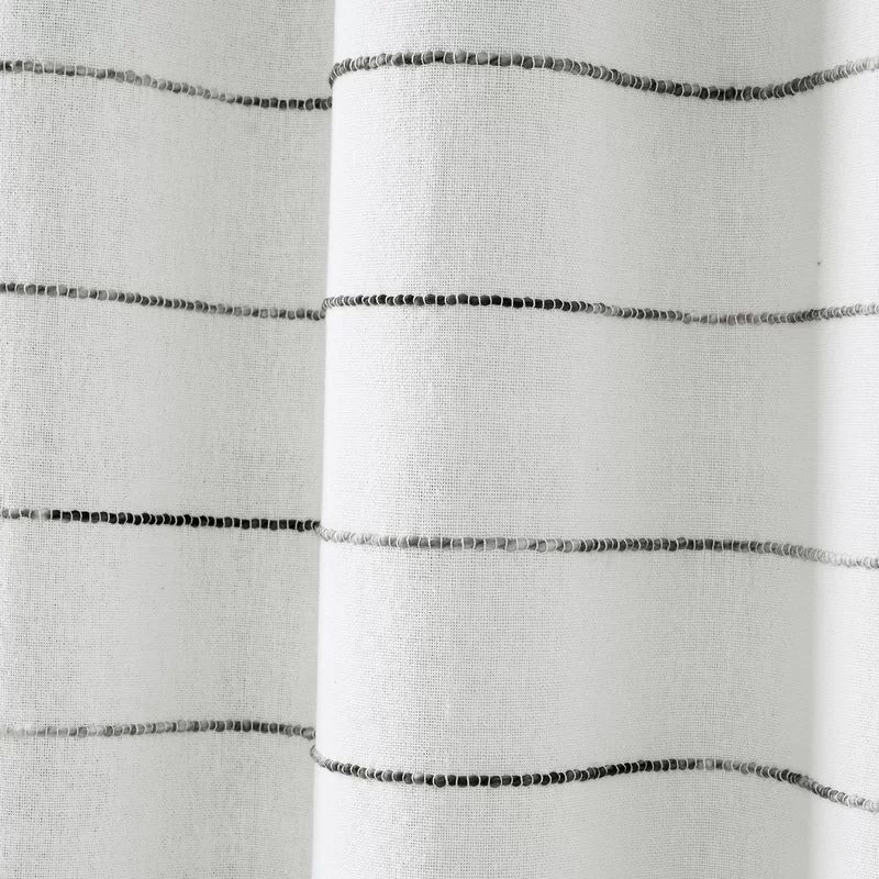 Gutirrez Ombre Yarn Dyed Stripe Semi-Sheer Rod Pocket Curtain Panels (Set of 2) | Wayfair North America