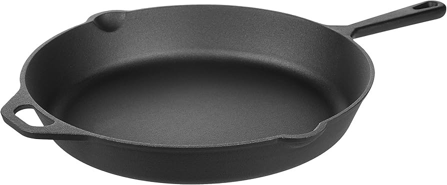 Amazon Basics Pre Seasoned Cast Iron Skillet, 15-Inch, Black | Amazon (US)