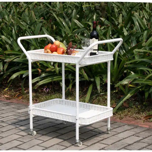 Pensacola Wicker Patio Serving Cart by Havenside Home | Bed Bath & Beyond