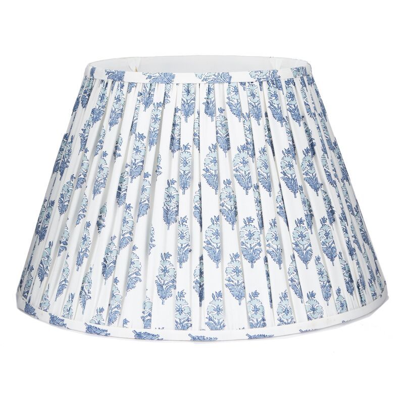 Poppy Lampshade, White/Light Blue | One Kings Lane