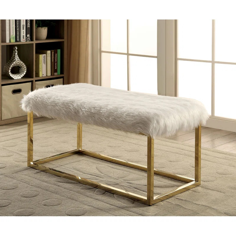 Agrippa Faux Fur Upholstered Bench | Wayfair North America