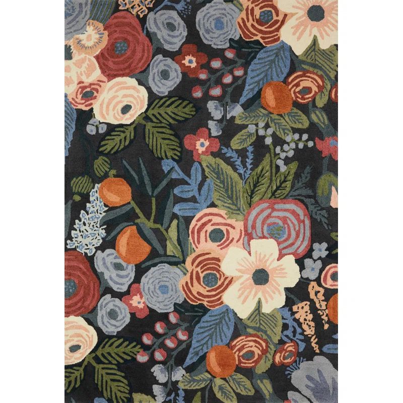 Rifle Paper Co. x Loloi Joie  Garden Party Navy  Rug | Wayfair North America