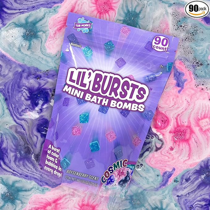 Tub Works® Lil' Bursts™ Mini Bath Bombs for Kids, 90 Count, Cosmic | Nontoxic | Tiny Kids Bath... | Amazon (US)