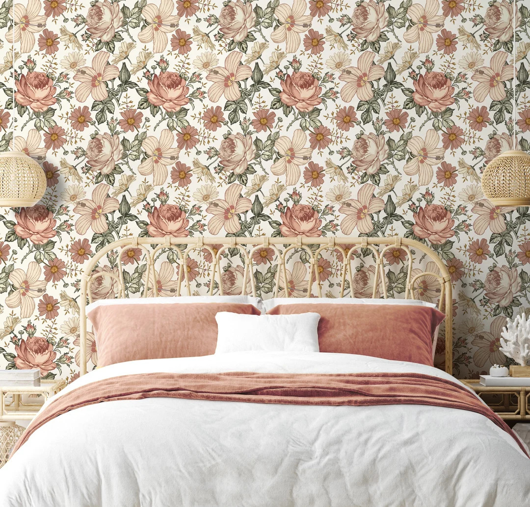 Frankie  Peel 'n Stick or Traditional Wallpaper  Made in - Etsy | Etsy (US)