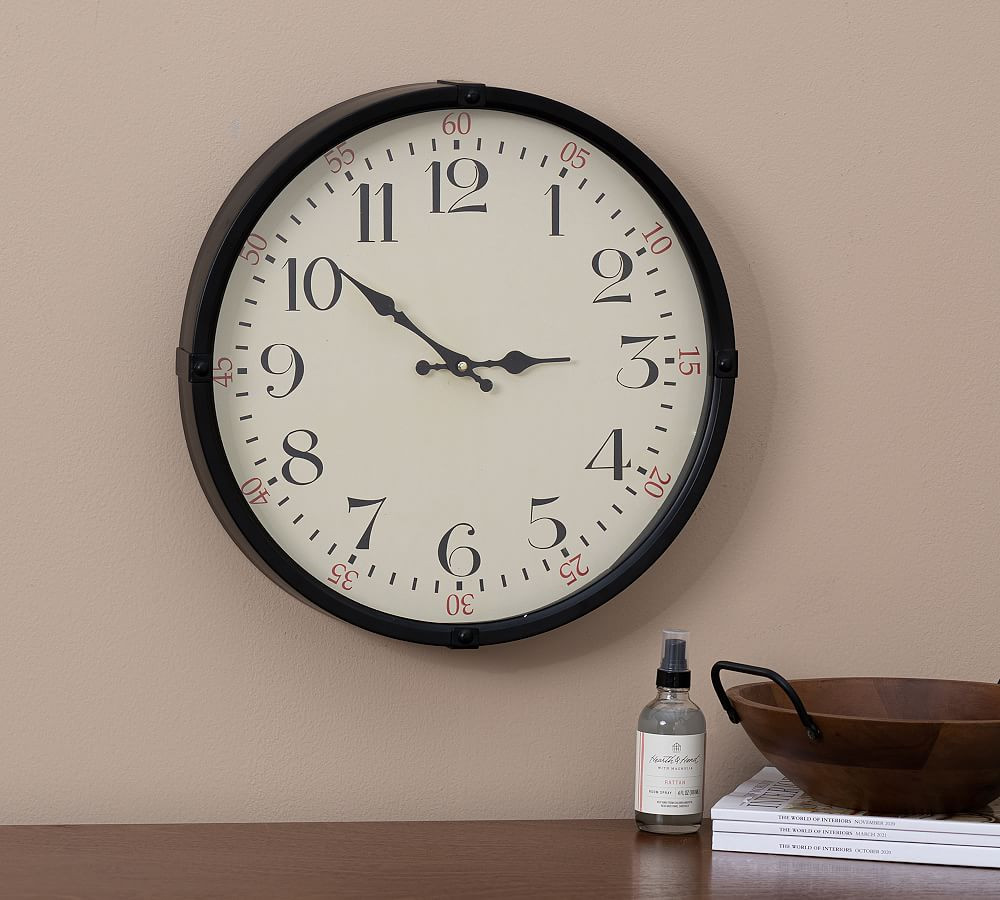 Classic Wall Clock - Black | Pottery Barn (US)