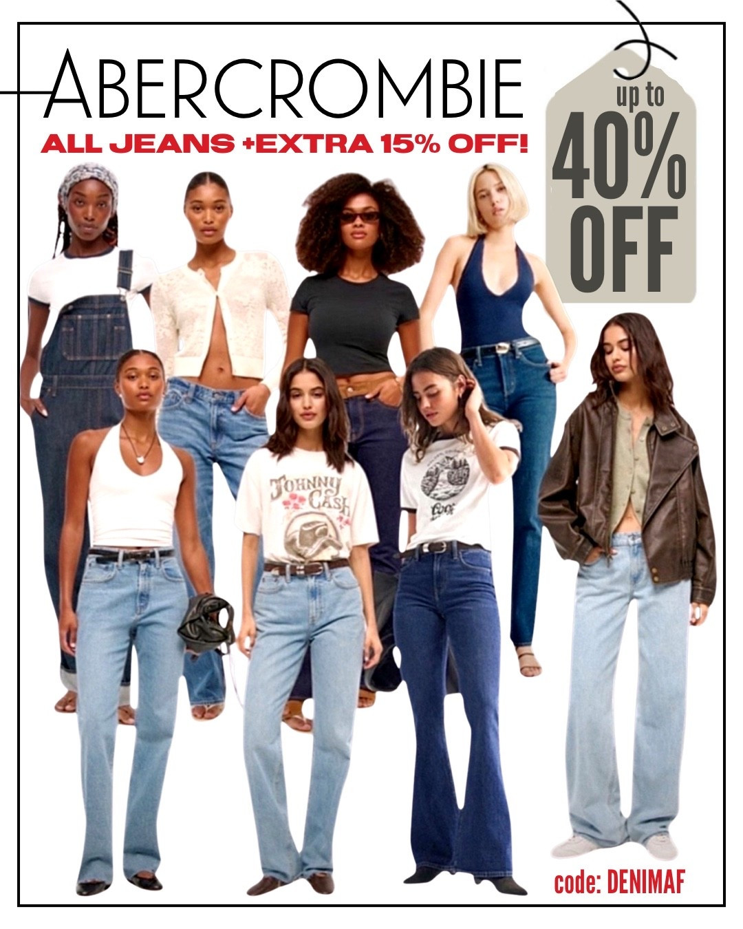 Abercrombie jeans UP TO 40% OFF +EXTRA 15% OFF with code DENIMAF

Follow my LTK @thehouseofsequins on the @shop.LTK app to view this post and get my exclusive app-only content!

#liketkit 
@shop.ltk
https://liketk.it/5Pr5z