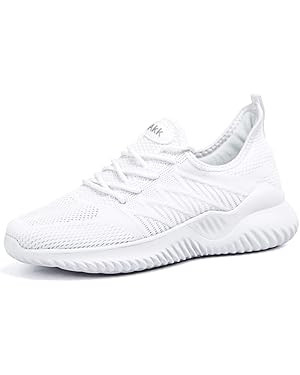 Womens Walking Tennis Shoes - Slip On Memory Foam Lightweight Casual Sneakers for Gym Travel Work | Amazon (US)