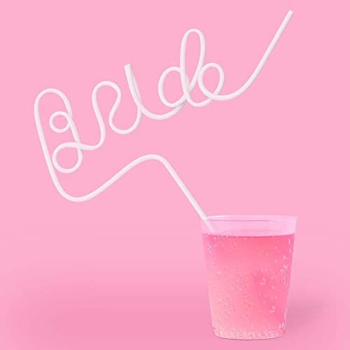 xo, Fetti Bachelorette Party XL White Bride Straw | Bridal Shower Party Decorations | Bride to Be... | Amazon (US)