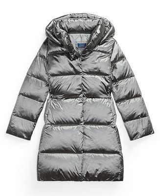 Girls' 7-16 Hooded Long Jacket | Macy's