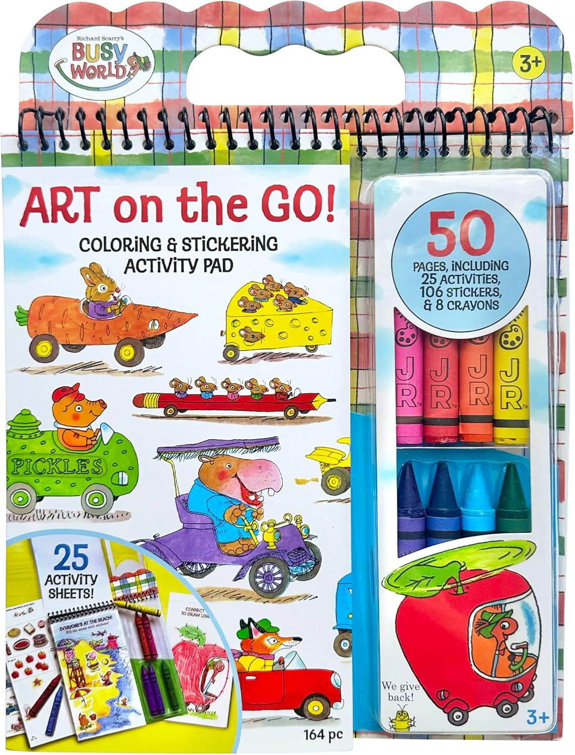 Bright Stripes Richard Scary Busy World Art on the Go Travel Coloring Kit for Kids Ages 3+ | Colo... | Amazon (US)