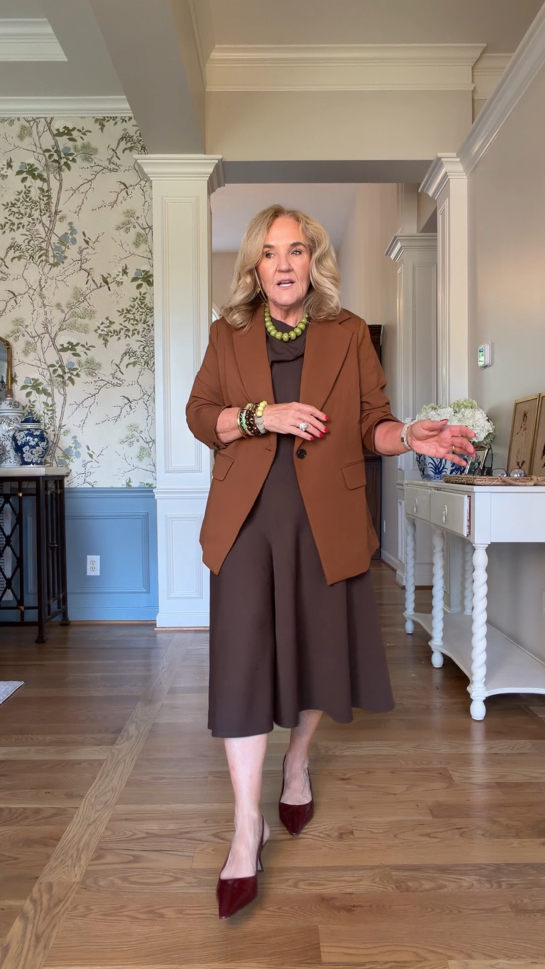 I wear a med in tops and dresses med petite in bottoms. I do size up in the wide leg air essentials sometimes.

#LTKOver40 #LTKTravel #LTKWorkwear