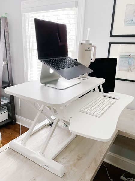 Standing desk converter for my home office — just waiting for my walking pad to arrive and hoping I’m coordinated enough to use the two together! 😅 

#LTKhome