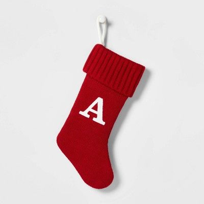 Knit Monogram Christmas Stocking Red - Wondershop™ | Target