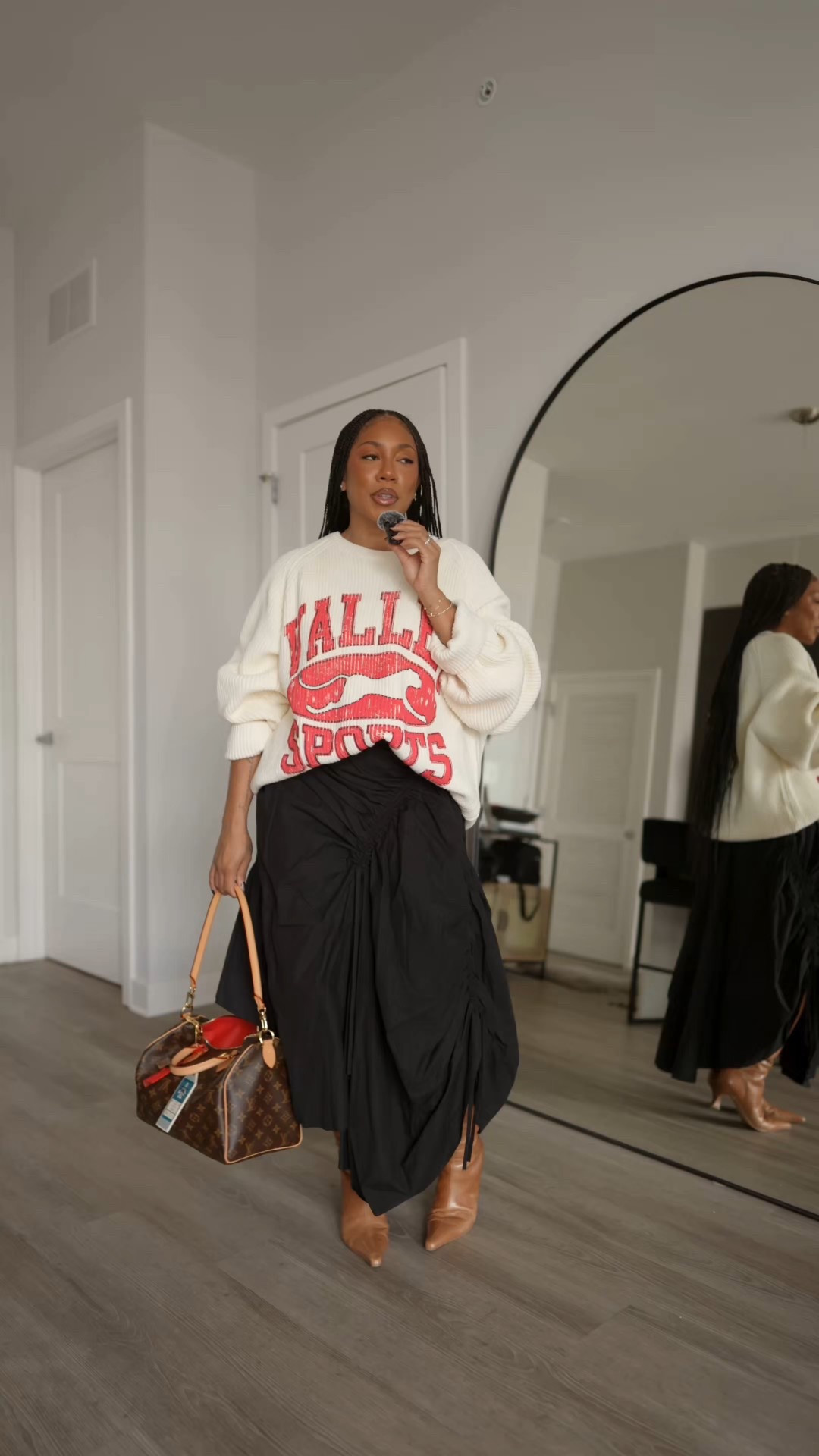 loveeee this fit
Sweater is Valley Sports available on Restockar (it’s called the vale forever fisherman knit sweater)

#LTKootd