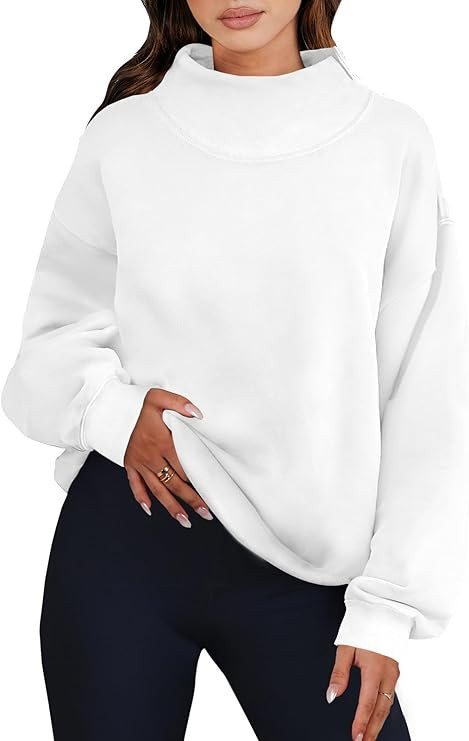 ANRABESS Womens Oversized Sweatshirts Turtleneck Pullover Long Sleeve Hoodies Tops 2025 Fall Fash... | Amazon (US)