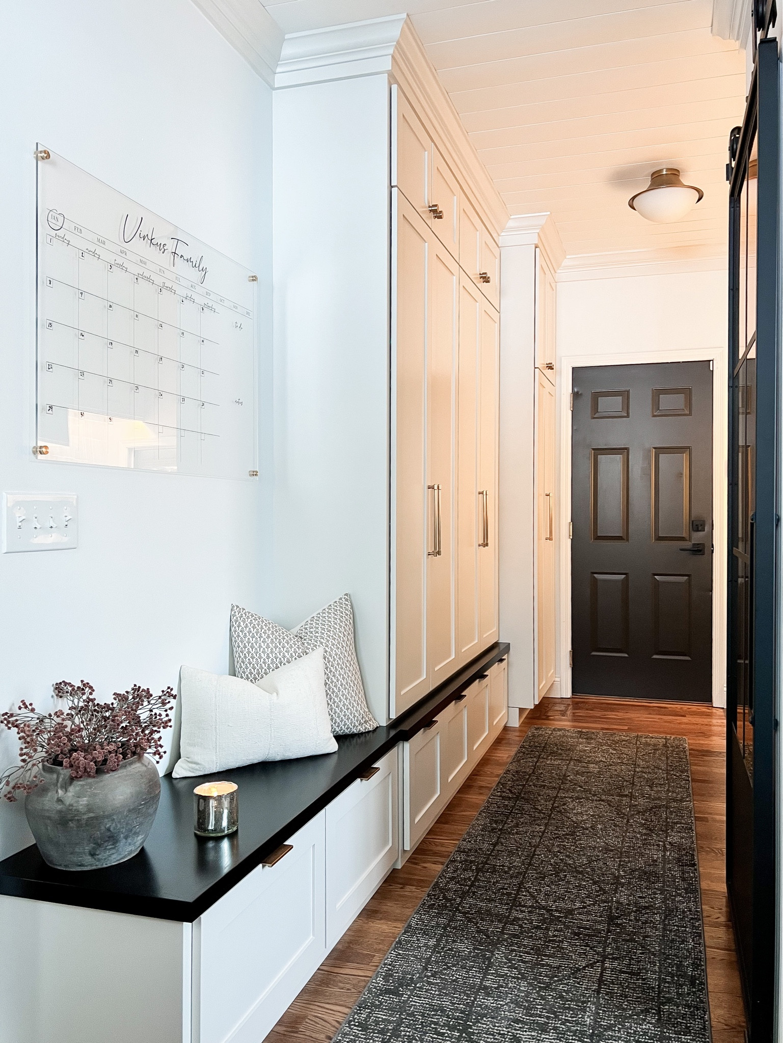 Mudroom decor, acrylic calendar, mudroom runner, Loloi runner, charcoal/ivory runner, bold hardware, amazon home, throw pillows 

#LTKstyletip #LTKFind #LTKhome