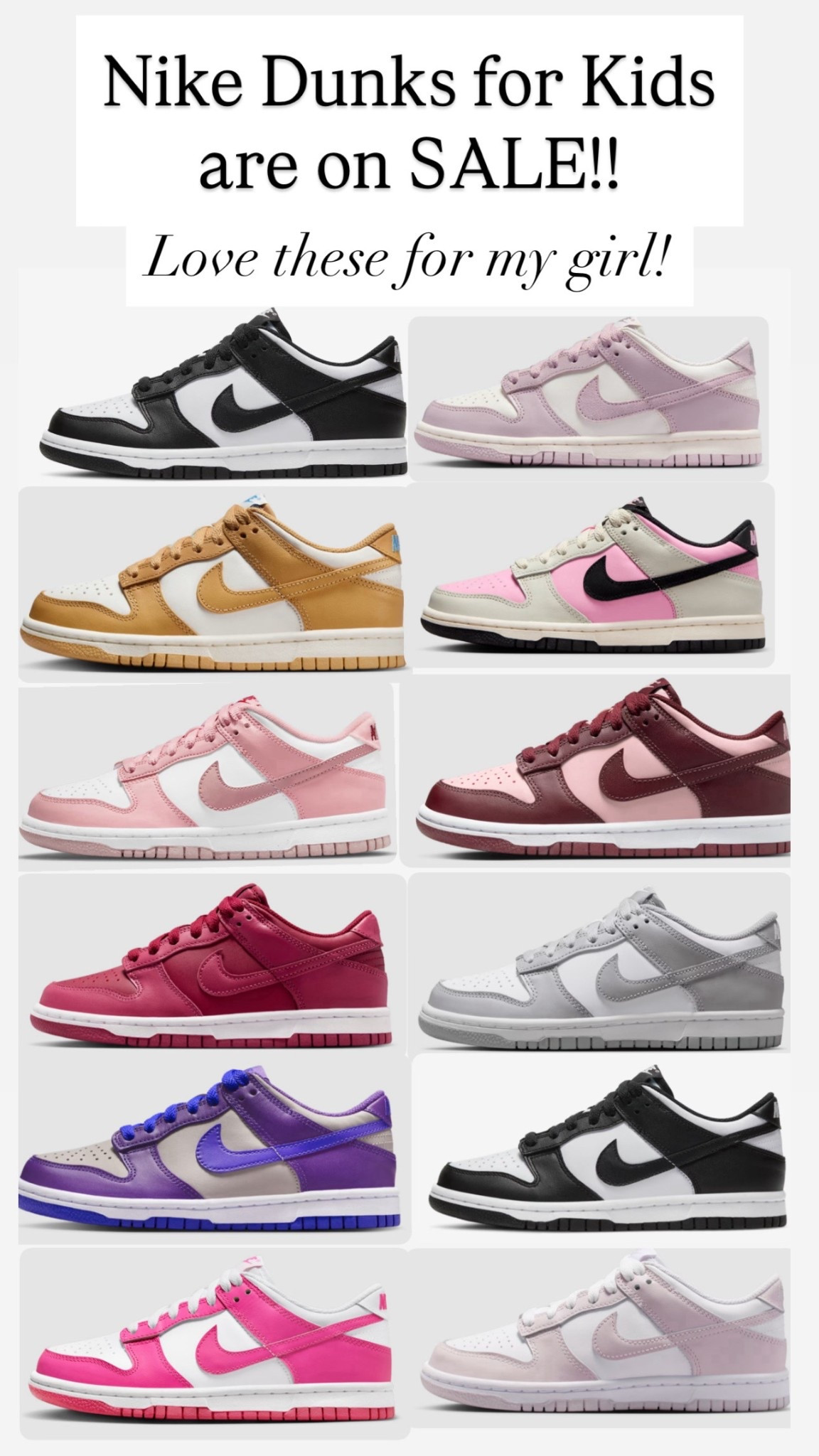 Nike dunks for kids on sale 

#LTKKids #LTKShoeCrush #LTKSaleAlert