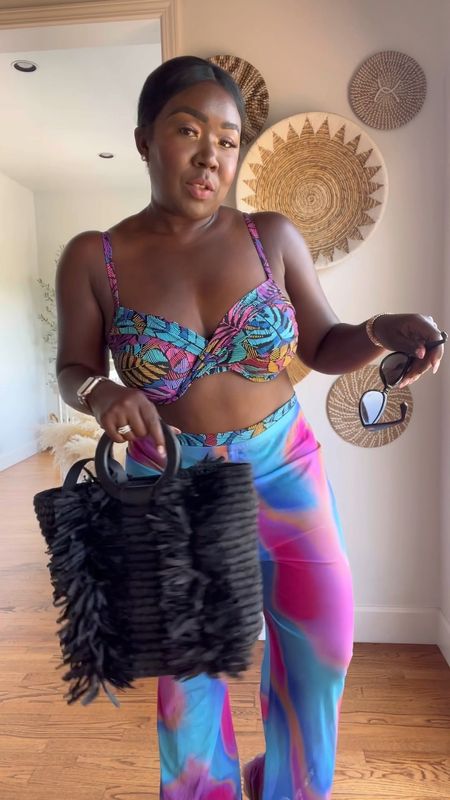 Swimsuit season is coming!! I absolutely LOVE Bare Necessities swimwear!! Paired this bikini with some mesh cover up pants, tote bag, pearl embellished sandals and black sunglasses!

#LTKstyletip #LTKtravel #LTKswim