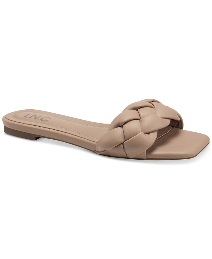 INC International Concepts Partee Braided Flat Sandals, Created for Macy's & Reviews - Sandals - ... | Macys (US)