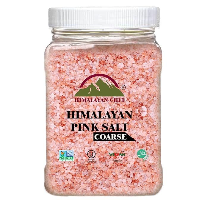 Himalayan Chef Pink Himalayan Salt Coarse Grain, Plastic Jar - 5 lbs. For Refill Grinders | Amazon (US)