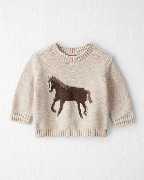 Baby Organic Cotton Horse Sweater Knit - Little Planet | Carter's | Carter's Inc