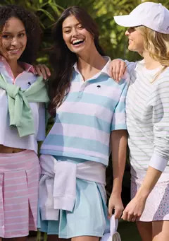 Crown & Ivy™  Sewing Down South x Crown & Ivy™ Jonnie Short Sleeve Boxy Rugby Polo | Belk