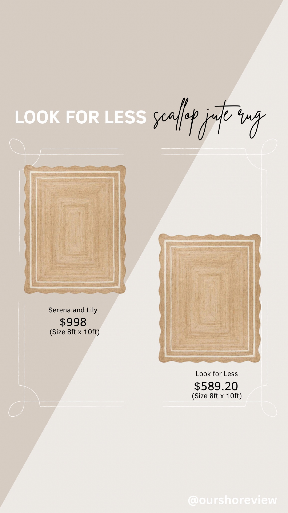 This is such an amazing find! The exact same Serena and Lily rug for roughly half the price! Scoop up this natural scallop jute rug and no one will know you saved hundred of dollars. The look for less retailer has the rug in several sizes and colors too! 


Serena and Lily look for less, Serena and Lily dupe, Serena and Lily look for less 

#LTKHome #LTKStyleTip #LTKSaleAlert
