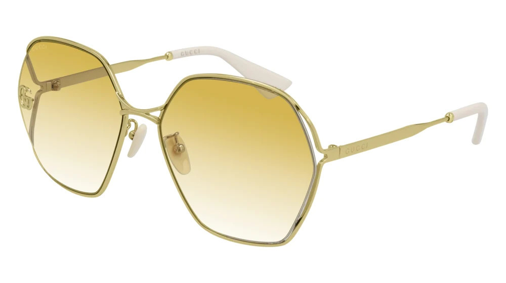 Gucci Logo GG0818SA Sunglasses 004 - Gold - Yellow Women | Designer Optics