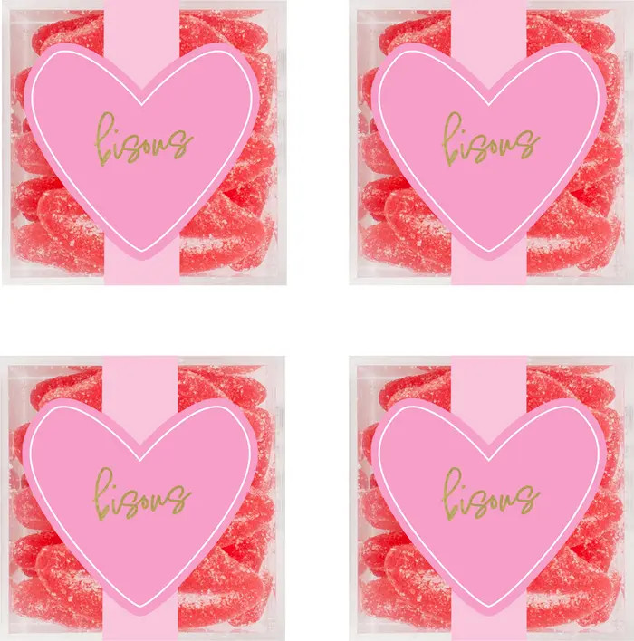 sugarfina Bisous Sugar Lips Set of 4 Small Candy Cubes | Nordstrom | Nordstrom