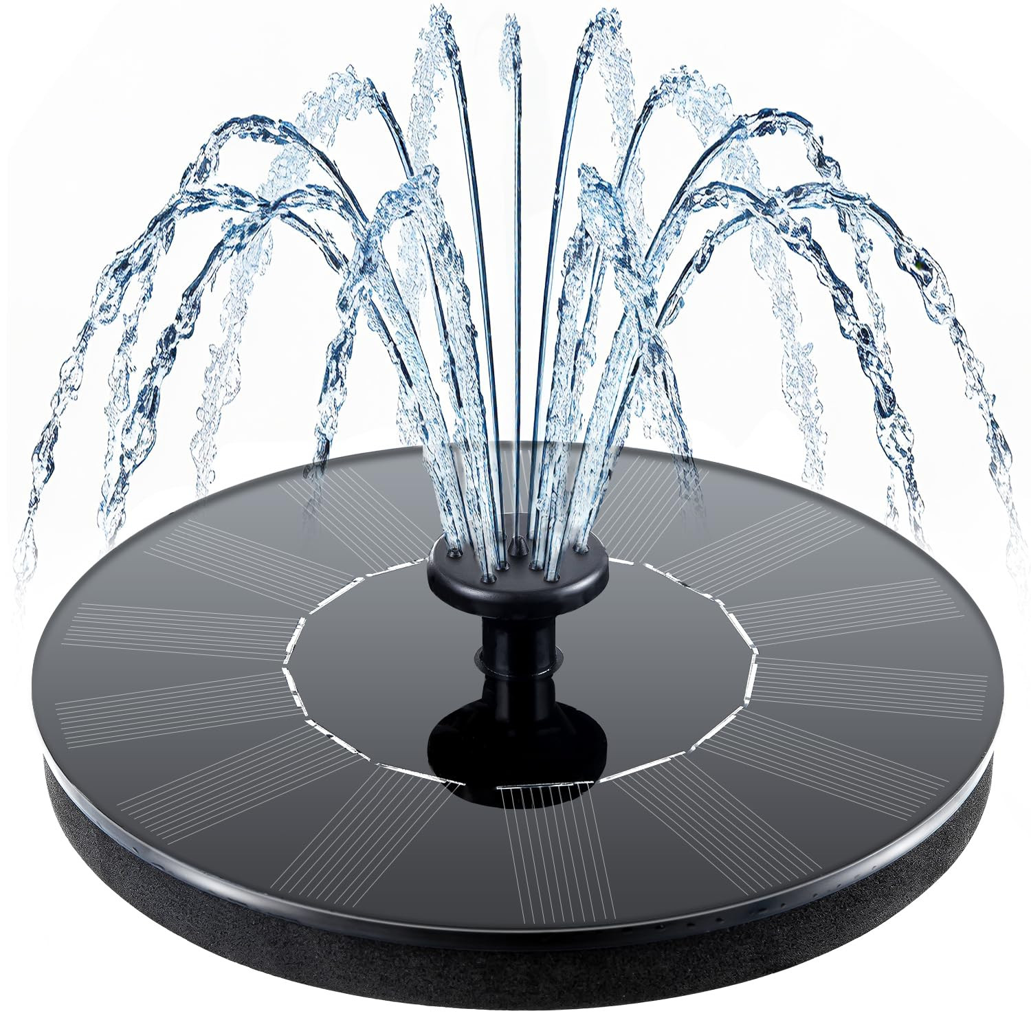 Mademax Solar Bird Bath Fountains, Upgrade 1.4W Solar Fountain Pump with 6 Nozzles, Free Standing... | Amazon (US)