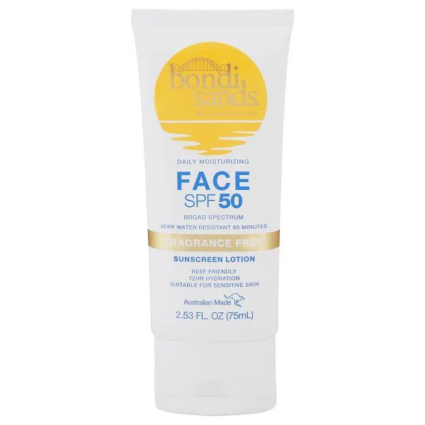 Bondi Sands Fragrance Free Sunscreen Daily Face Lotion SPF 50plus 2.53fl oz - Walmart.com | Walmart (US)