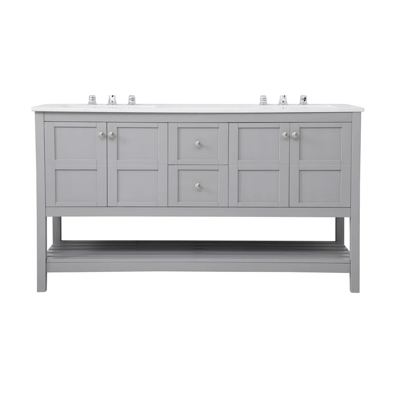 Biscayne 60" Double Bathroom Vanity Set | Wayfair North America